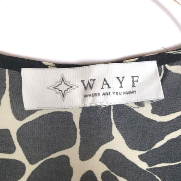 WAYF Where Are You From wrap dress black white - Picture 2 of 4